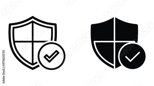 Contrast between secure and insecure shield icons with verification marks
