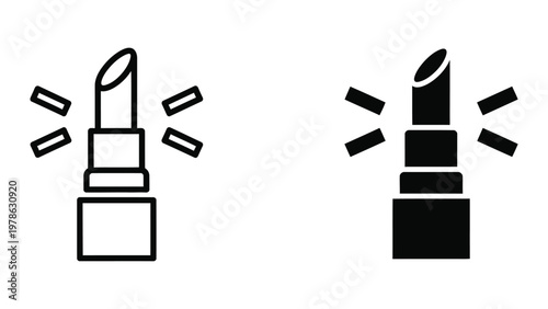 Contrast between a classic white and modern black lipstick packaging design