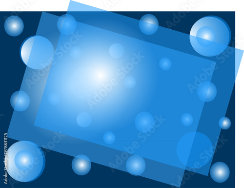 Rectangular boxes with blue lines. Vector illustration of stacked square boxes.	