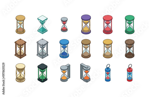 Classic hourglass timer, modern glass hourglass, small sand timer, large sand timer, wooden frame hourglass, metal frame hourglass