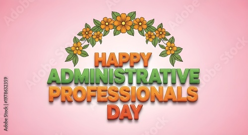 Happy administrative professionals day with vibrant celebration