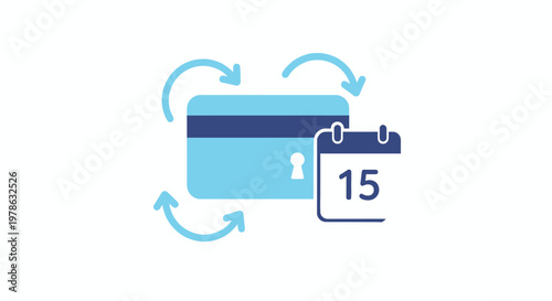 Credit card with calendar icon.