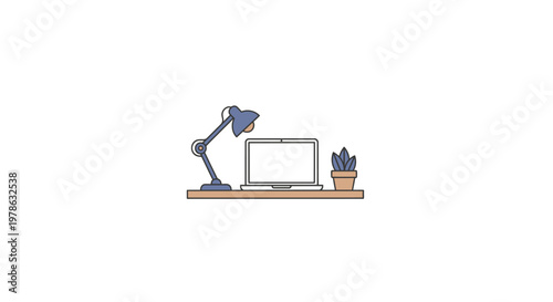 Desk lamp on a wooden table.