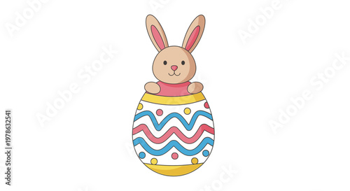 Cute Easter Bunny in Egg.