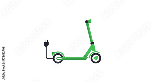 Electric scooter with charging plug.