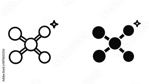 Comparison of filled and unfilled atomic orbital diagrams with a central atom and four bonds