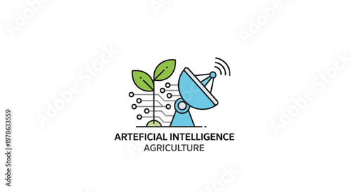 Robot Agriculture Technology Farming Concept.