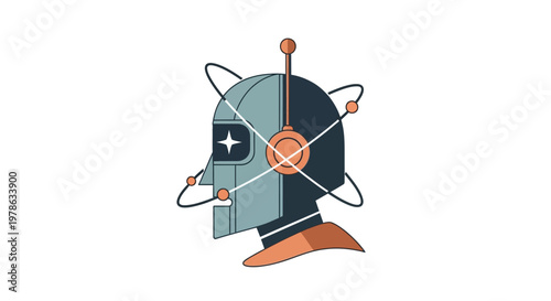Robot Head with Satellite Dish.