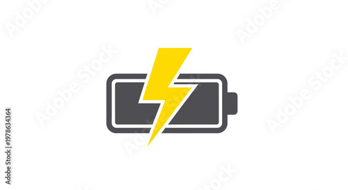 Low Battery With Yellow Lightning Bolt.