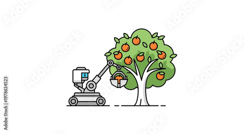 Man harvesting apples from tree.