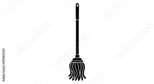 Vector illustration of mop icon, simple style on a transparent background