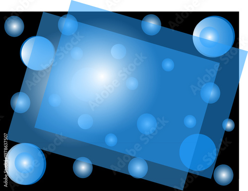Rectangular boxes with blue lines. Vector illustration of stacked square boxes.	