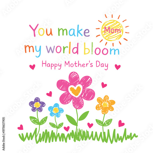 Mother's day greeting card.