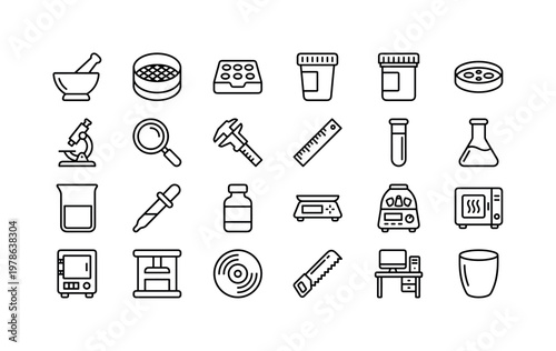 Mountain mineral processing and laboratory analysis with crushing tools, sorting devices and scientific testing equipment clean