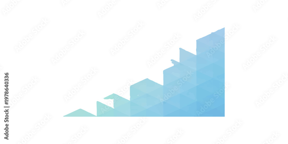 Fototapeta premium Abstract illustration of a graph symbolizing growth and progress, its clean lines and geometric shapes conveying concepts of success and development.