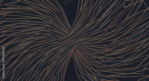 Abstract swirling lines forming a symmetrical pattern.