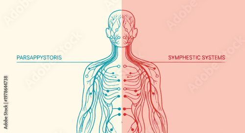 Human Nervous System Anatomy Illustration Parasympathetic Sympathetic.