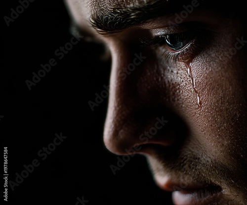 Emotion captured in a moment of silent reflection