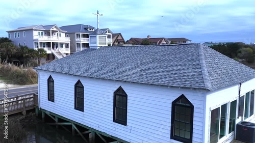 Charming Southern Church by Tidal Marsh in Pawleys Island South Carolina