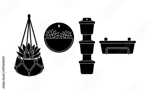 Hanging succulent pot with rope hanger, wall mounted succulent planter pocket style, vertical succulent planter stacked pockets,