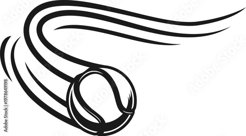 Tennis sport game ball shoot air effect. Sport strike movement tail, tennis ball acceleration air effect. Game shoot fly motion trail