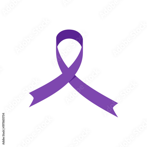 Purple Awareness Ribbon Icon