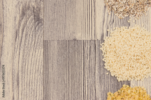 Nutritious food containing natural vitamin B6 and minerals. Healthy eating. Copy space for text or inscription