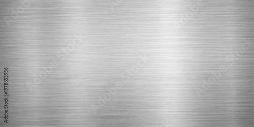 Horizontal brushed steel texture background with smooth silver metallic surface, industrial metal pattern for modern clean design high resolution image