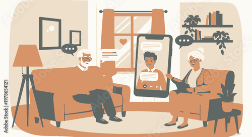 Modern flat coworking office illustration, diverse team meeting and remote work concept in warm beige and orange, business collaboration vector scene for web landing page