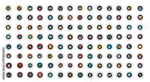 Colorful beads on white background.