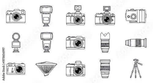 Collection of various camera devices.