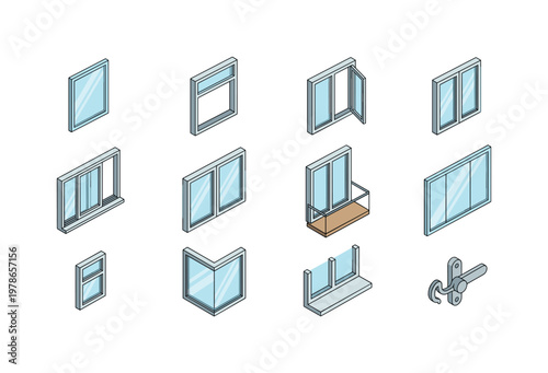 Window pane, window frame, open window, closed window, sliding window, double window, balcony window, large glass window, small