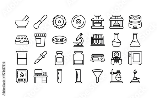 Volcanic rock processing and laboratory analysis with crushing tools, testing equipment and mineral examination devices clean