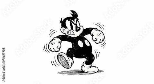 Bubbles the cartoon character running fast.