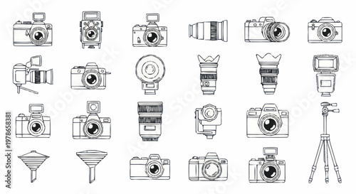 Collection of various camera icons.