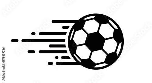 Black and white soccer ball icon.
