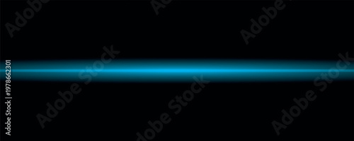 Blue neon tube lamp set. Glowing led light line beam collection. Bright luminous fluorescent bar stick lines. Shining cold color strip element pack to divide, separate, decorate. Vector illustration