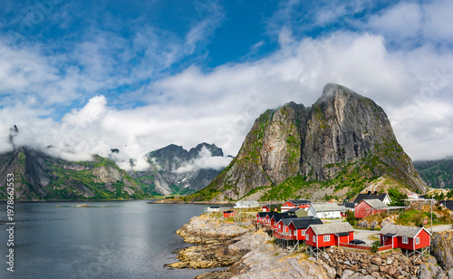 view of hamnøy on the lofoten islands in norway