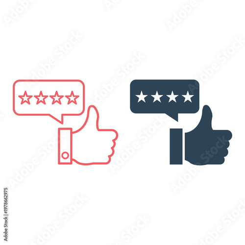 Rating icons set flat vector template design trendy