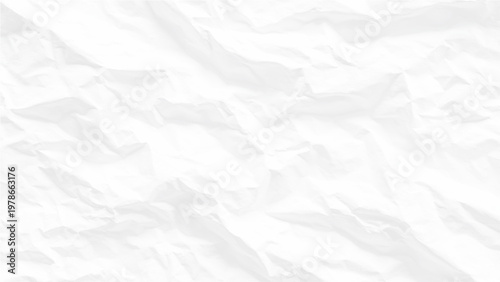 Crumpled white paper texture with creases and folds  abstract background image