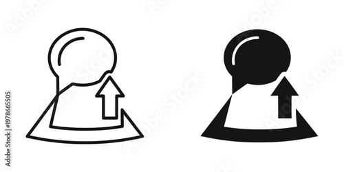 Two contrasting figures symbolizing positive and negative or active and passive states