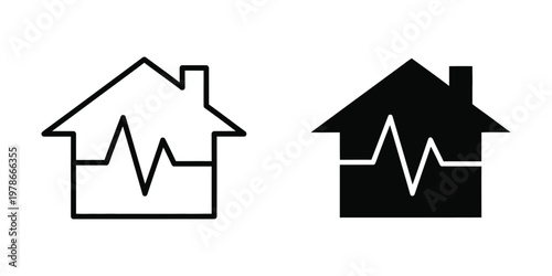 Graphic representation of house price fluctuations and stability over time