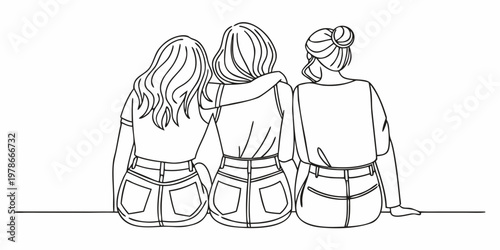 three girls friendship