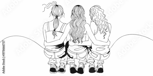 three girls friendship
