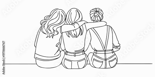 three girls friendship