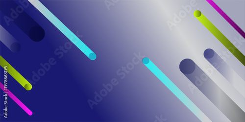 Abstract gradient background with diagonal colorful bars and soft shadows, blending blue, purple, and neon tones in a modern minimalist design.