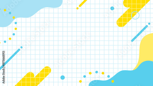 夏のSALEやキャンペーン　ポップなバナー背景　16:9	
