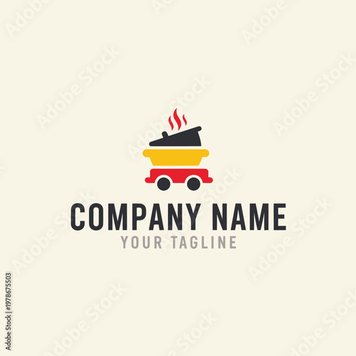 Hot Food Truck Logo Design.