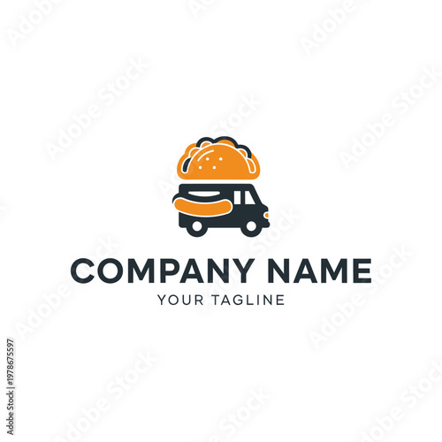 Taco Food Truck Logo Design.