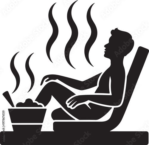 Tranquil steam bath moment icon